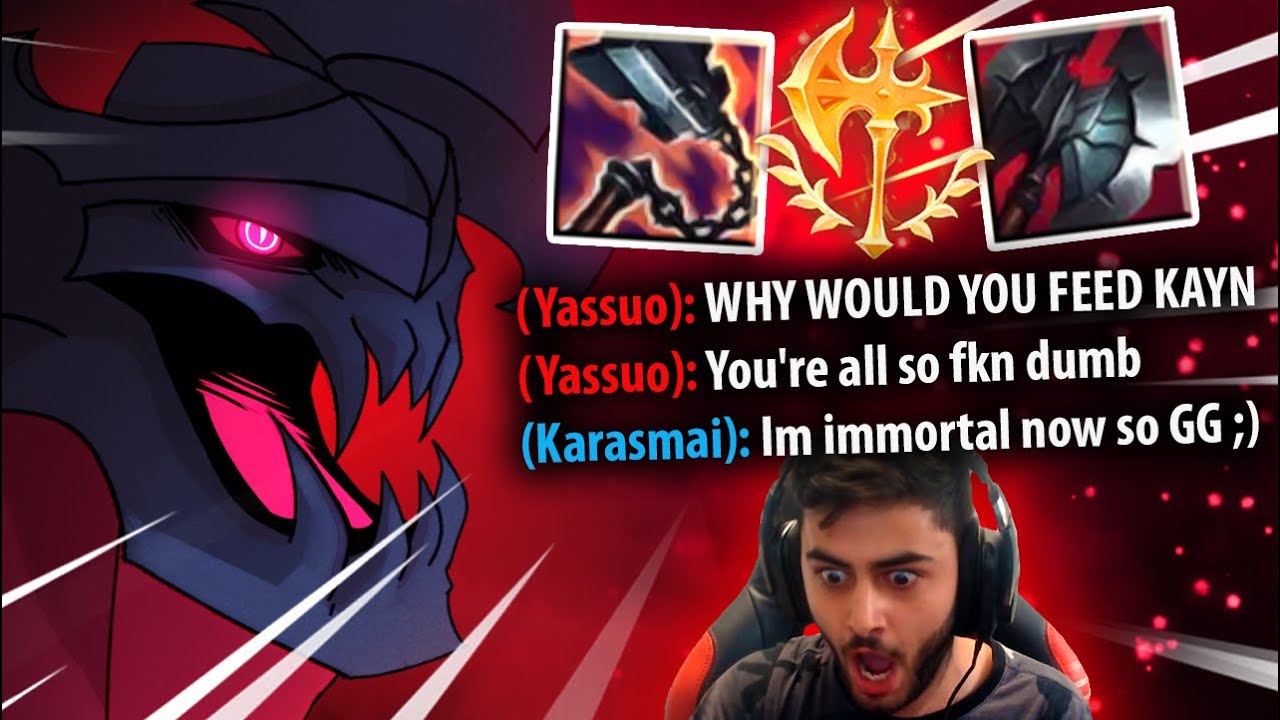 YASSUO Rages At His Team Because They Fed My Kayn Making Me Unbeatable - League of Legends