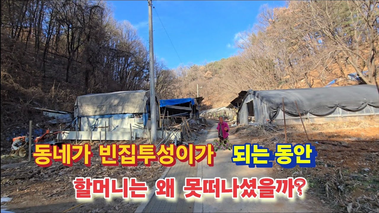 동네가 빈집투성이다. 그 속에 귀까지 어두우신 할머니께서 혼자계신다?