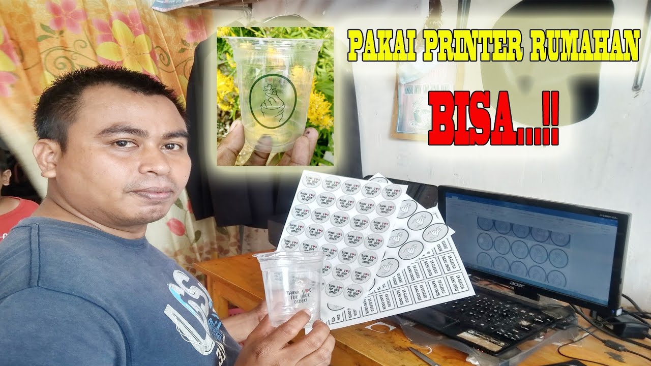 CETAK STIKER TRANSPARAN MENGGUNAKAN PRINTER BIASA