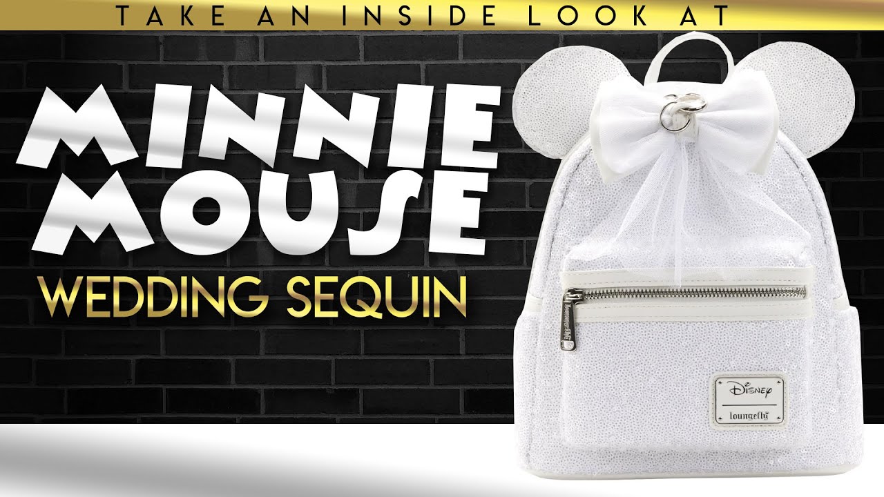 Loungefly Disney Minnie Mouse Wedding Sequin Mini Backpack