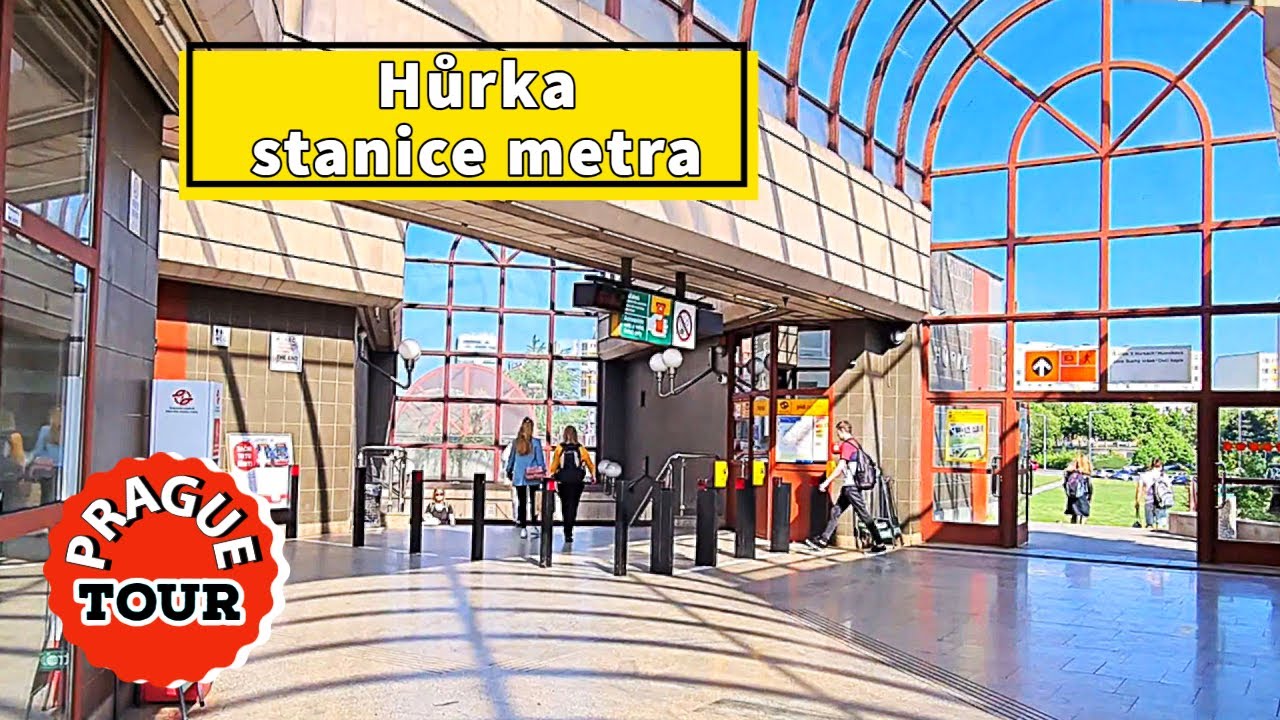 #Hůrka (stanice metra), Linka B. Walking tour of Prague, Czech Republic.