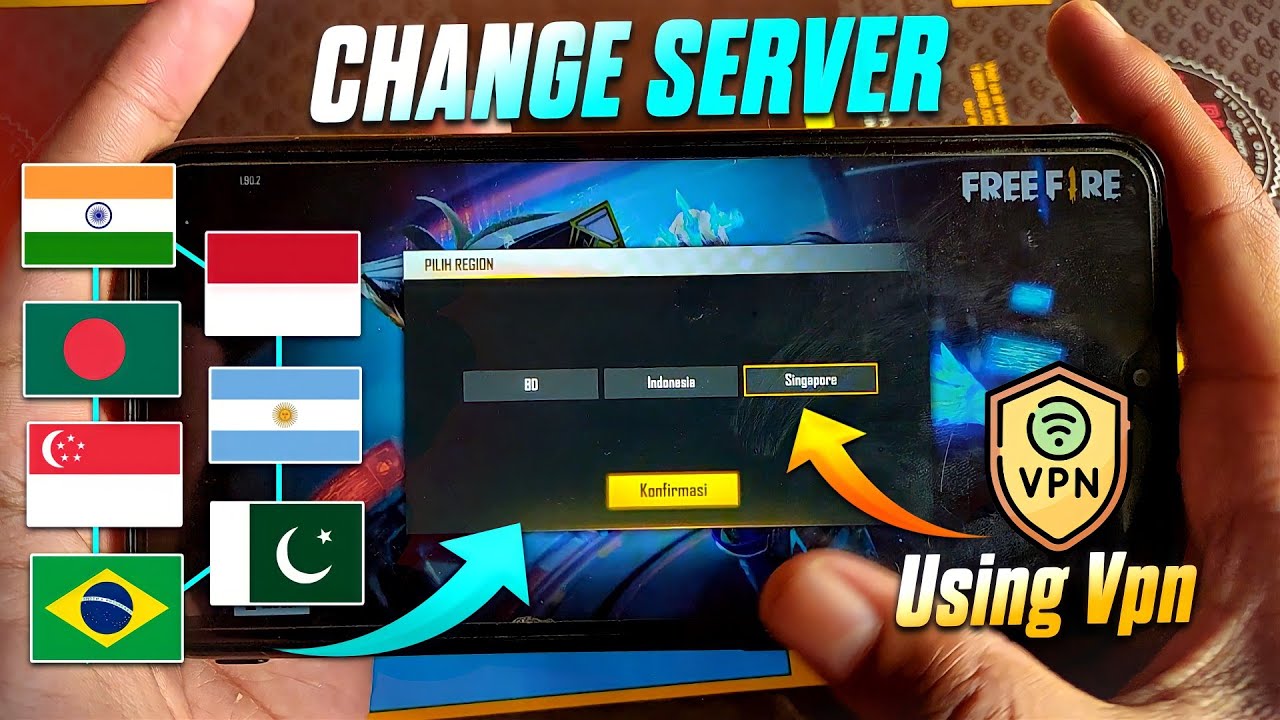 How To Change Free Fire Server Using Vpn
