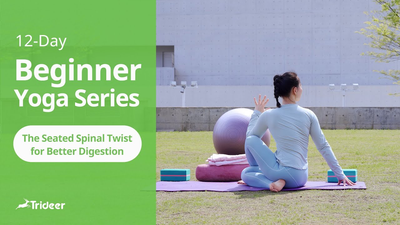 🧘12-Day Beginner Yoga Series - The Seated Spinal Twist for Better Digestion