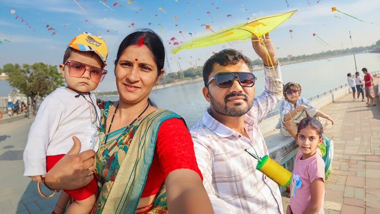 अरे‼️😨 पतंग साबरमती नदी में चली गई
