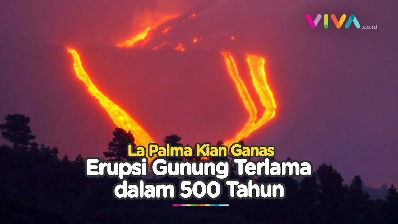 Pemandangan Bagai Neraka, Derasnya Sungai Lava Menyembur dari Lubang Baru La Palma