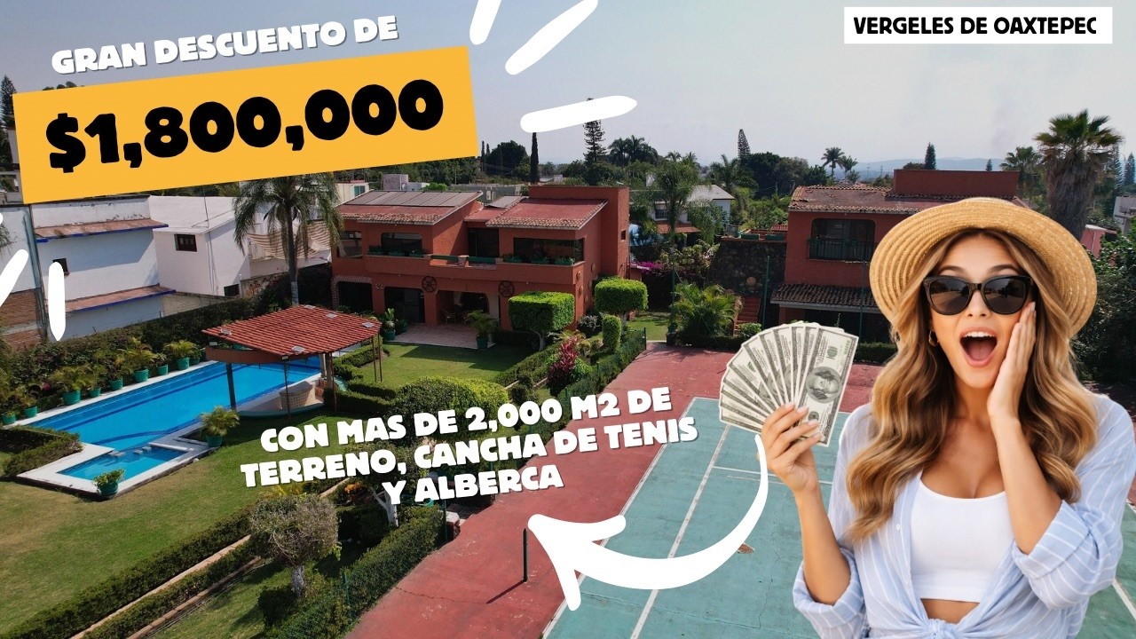 Casa con más de 2,000 m² de terreno | Vergeles de Oaxtepec