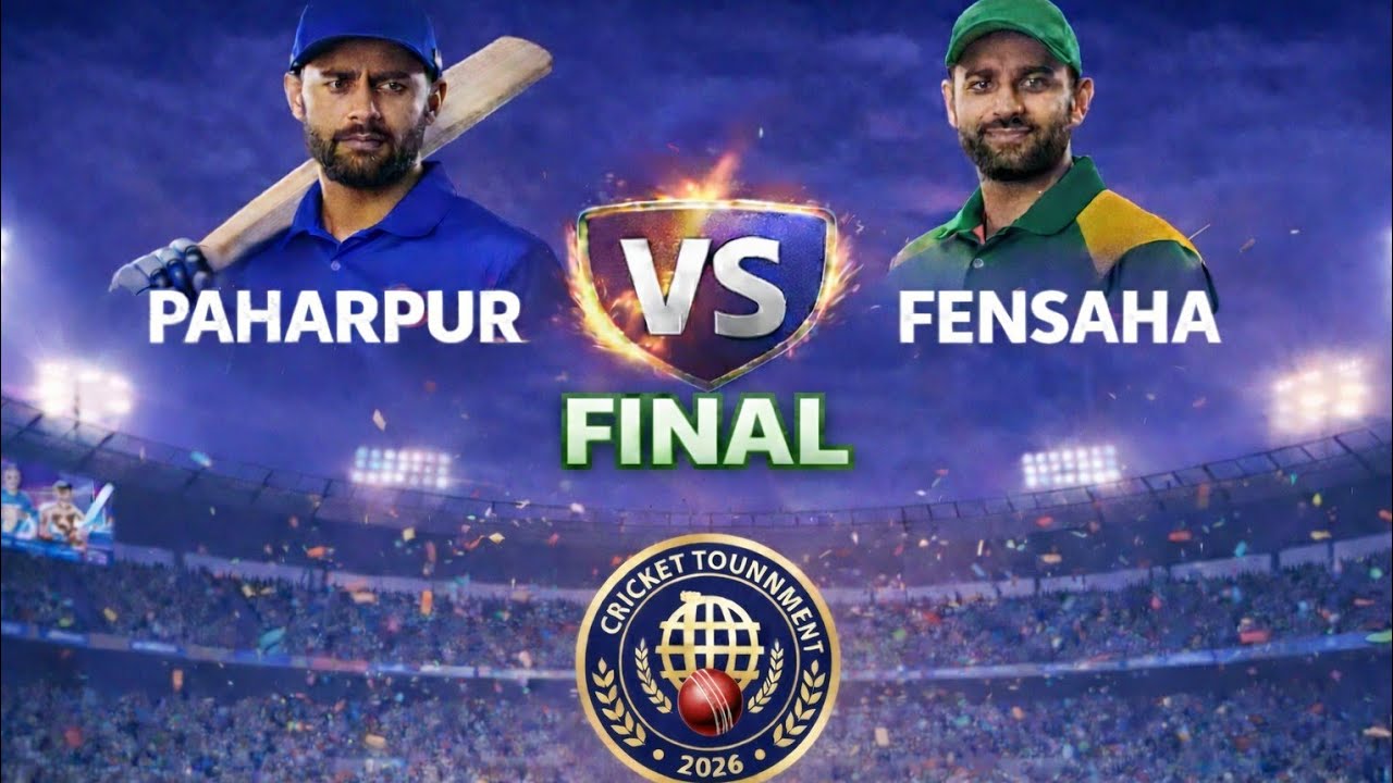 PAHARPUR V/S FENSAHA FINAL– 🏏 LIVE CRICKET TOURNAMENTS
