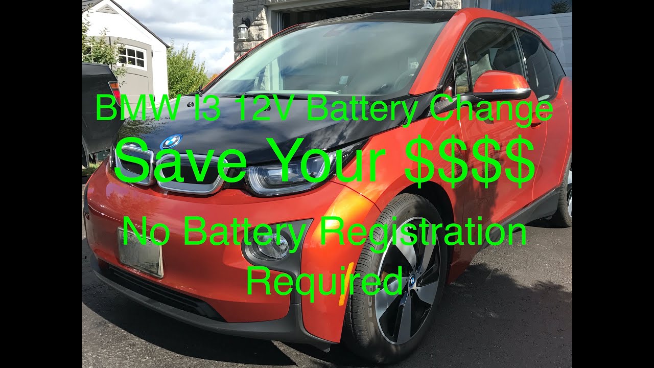 BMW I3 12V battery change with no registration required.