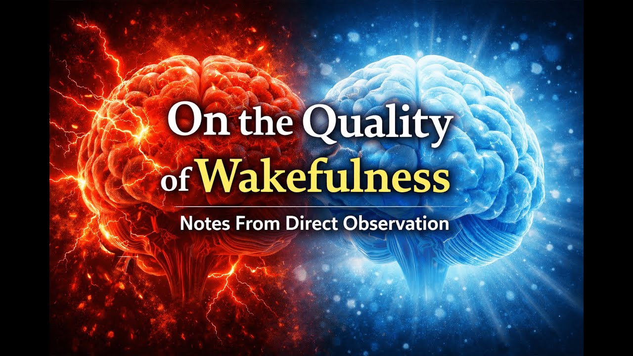 [Podcast]On the Quality of Wakefulness — Notes From Direct Observation —