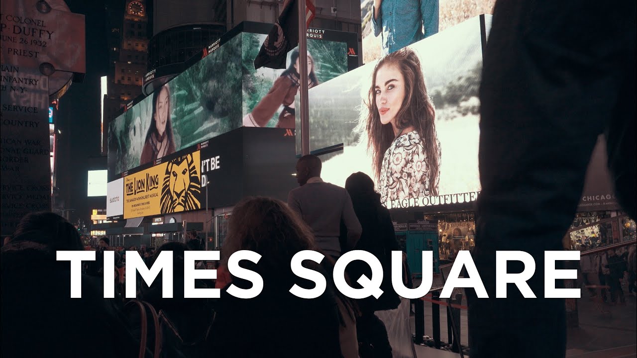 FILMANDO DE MADRUGADA NA TIMES SQUARE
