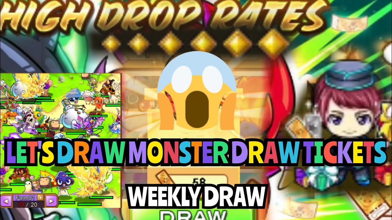 Let's Draw My All Monster Draw Tickets - Weekly Draw - Bulu Monster