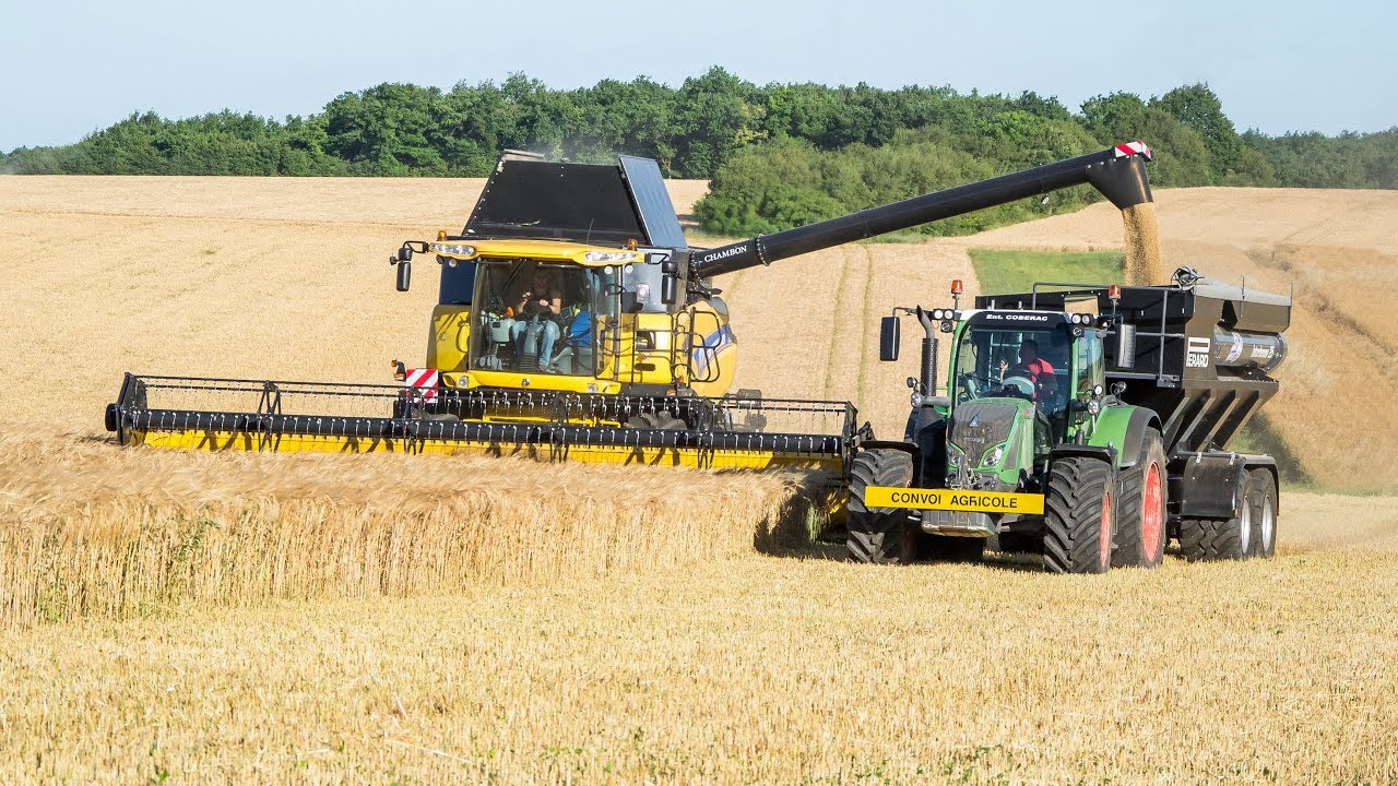Moisson 2017 - New Holland CR9080 - Fendt 720 + Transbordeur Perard - Orge/Blé/Colza - SARL ARTAEL