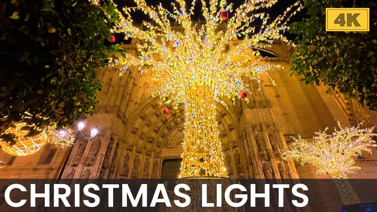 Is this the best Christmas city in Spain? (4K Seville Walking Tour) #walking #christmas #sevilla #4k