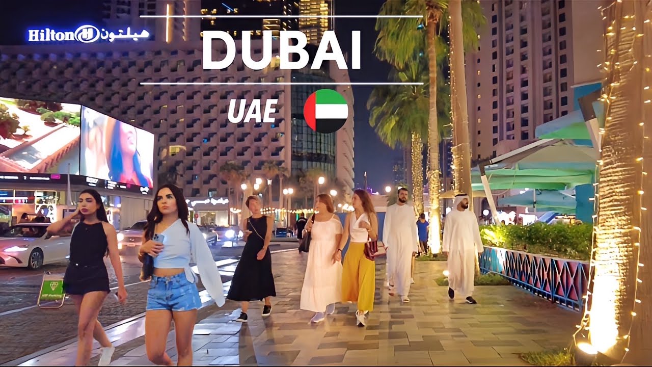 Dubai Nightlife [4K] - United Arab Emirates 🇦🇪 Old Village - Burj Khalifa - Marina Beach Tour