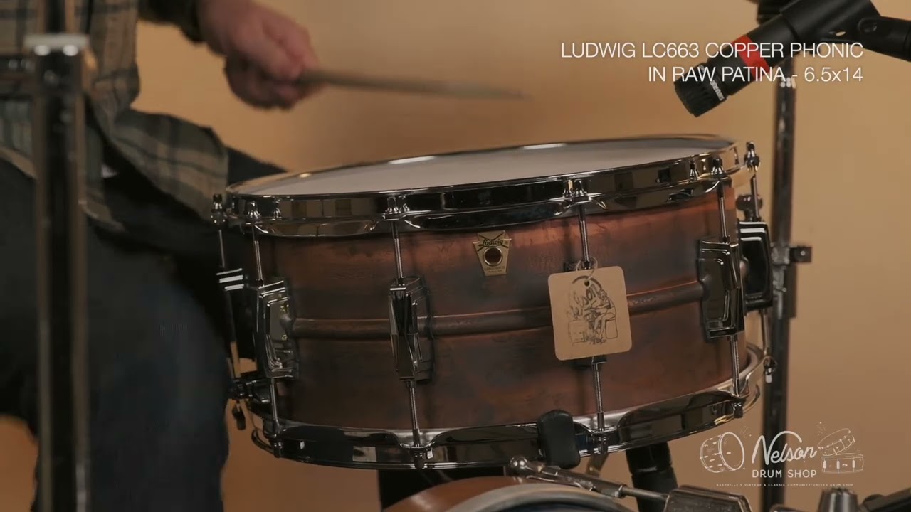 Ludwig Copper Phonic in Raw Patina - 6.5x14