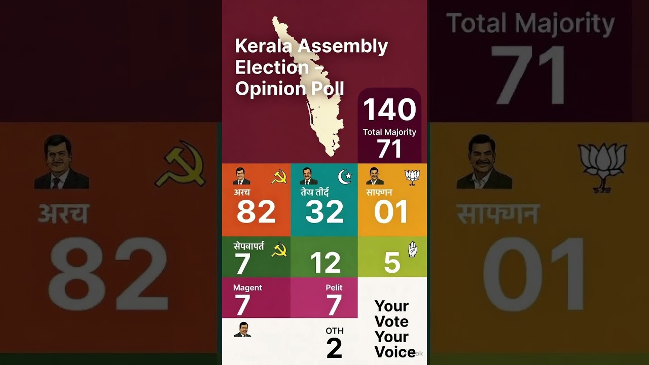 Kerala assembly election new opinion poll #keralapolitics #keralaelection #bjpkerala #ldfvsudf
