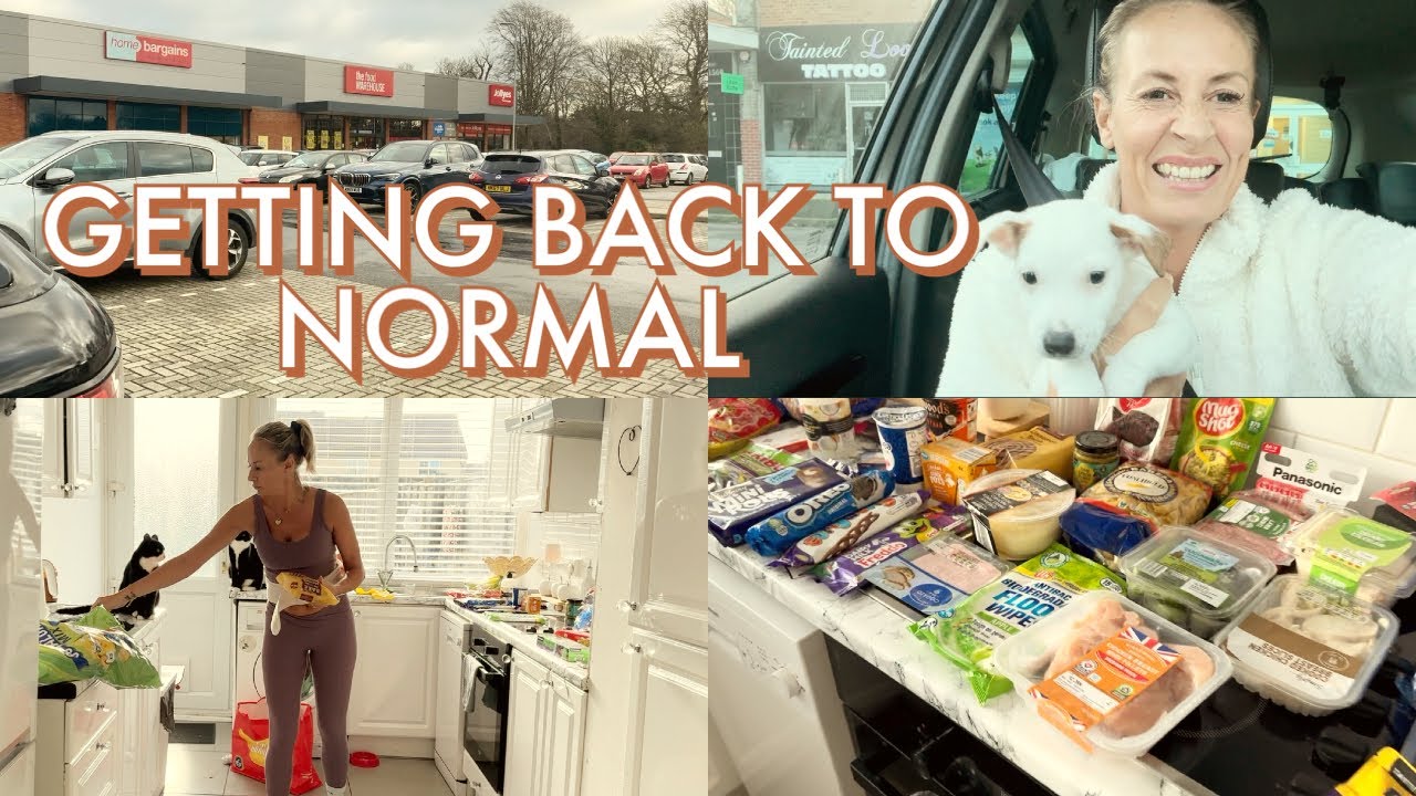 DAY IN THE LIFE OF A UK SAHM | GETTING BACK TO NORMAL LIFE | CLEANING | FOOD SHOPPING HAUL | VETS |