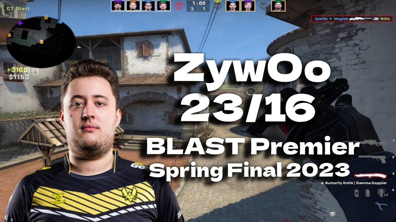 CSGO POV Vitality ZywOo (23/16) vs G2 (INFERNO) @ BLAST Premier Spring Final 2023