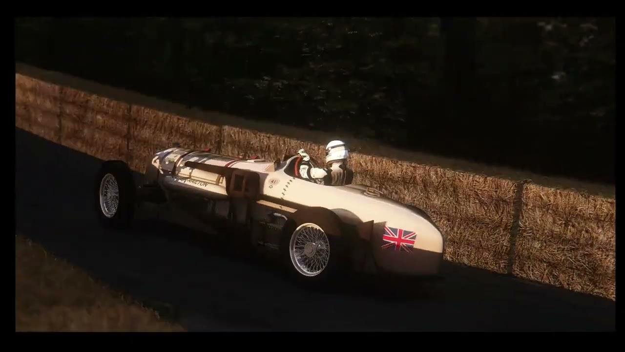 In the Napier Railton at the Goodwood Festival of Speed on Assetto Corsa