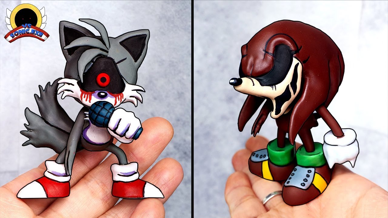 [FNF] Making Tails.exe & Knuckles.EXE Sculptures Timelapse [VS SONIC.EXE 2.0] - Friday Night Funkin'