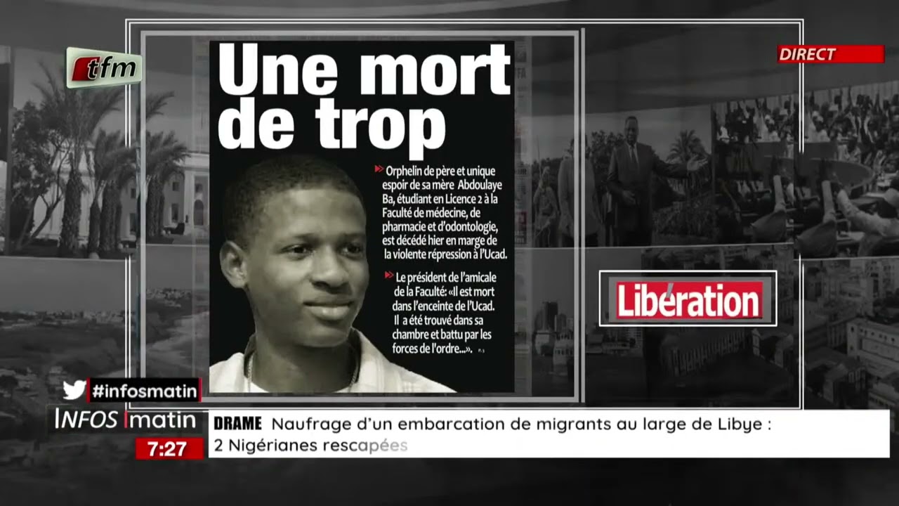 actu commentée | la mort d'un étudiant à l'UCAD - 10 février 2026