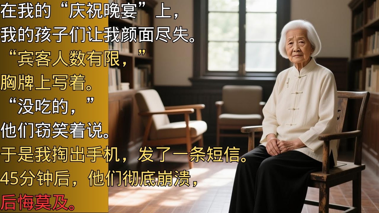 孩子們說：“早點來，我們要和妳一起慶祝。” 但當我到達時……