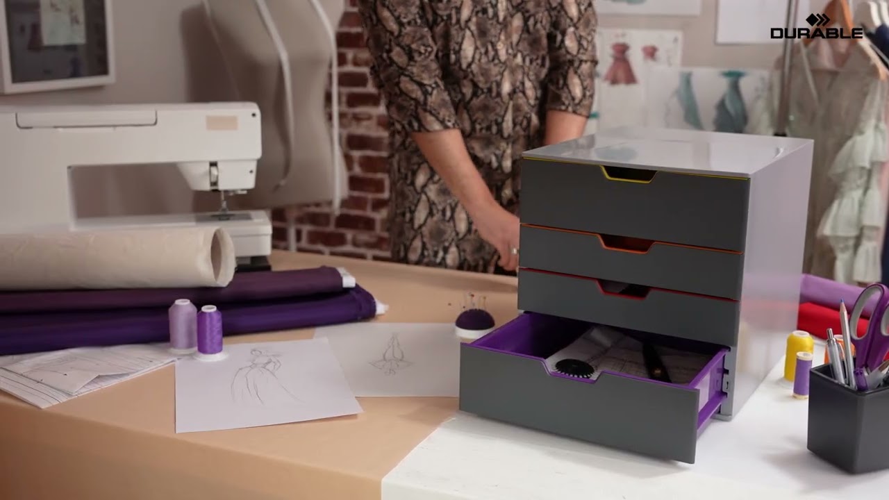 Organise your life in style with the drawer box VARICOLOR&reg; 4 | Creative workspace | DURABLE