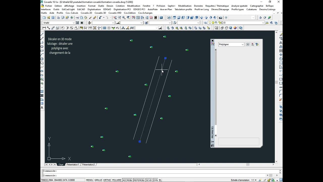 formation Covadis ( Gestion des polylignes 2D ) Covadis 3D