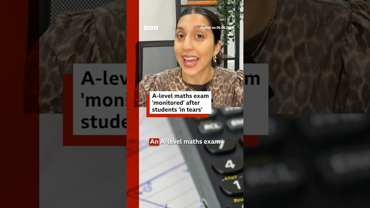 A-level maths exam 'monitored' after students 'in tears'. #ALevels #Maths #BBCNews