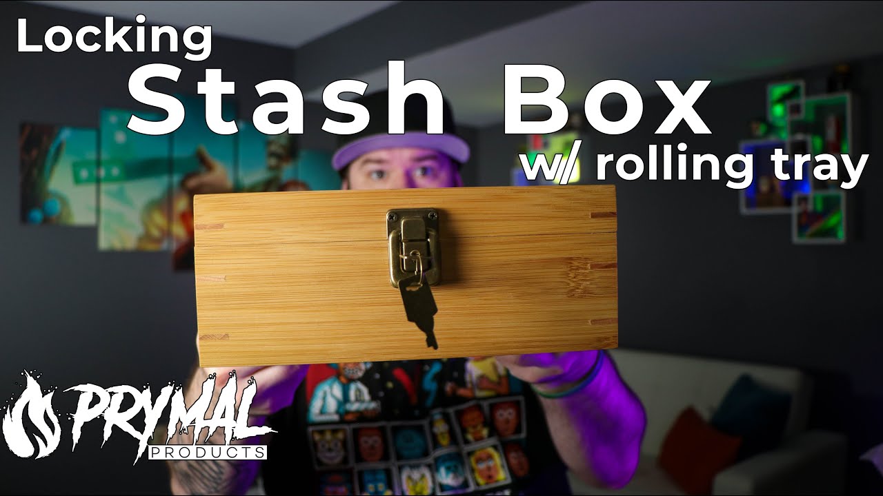 Locking Stash Box - w/ rolling tray and smell proof pouch by Prymal Products