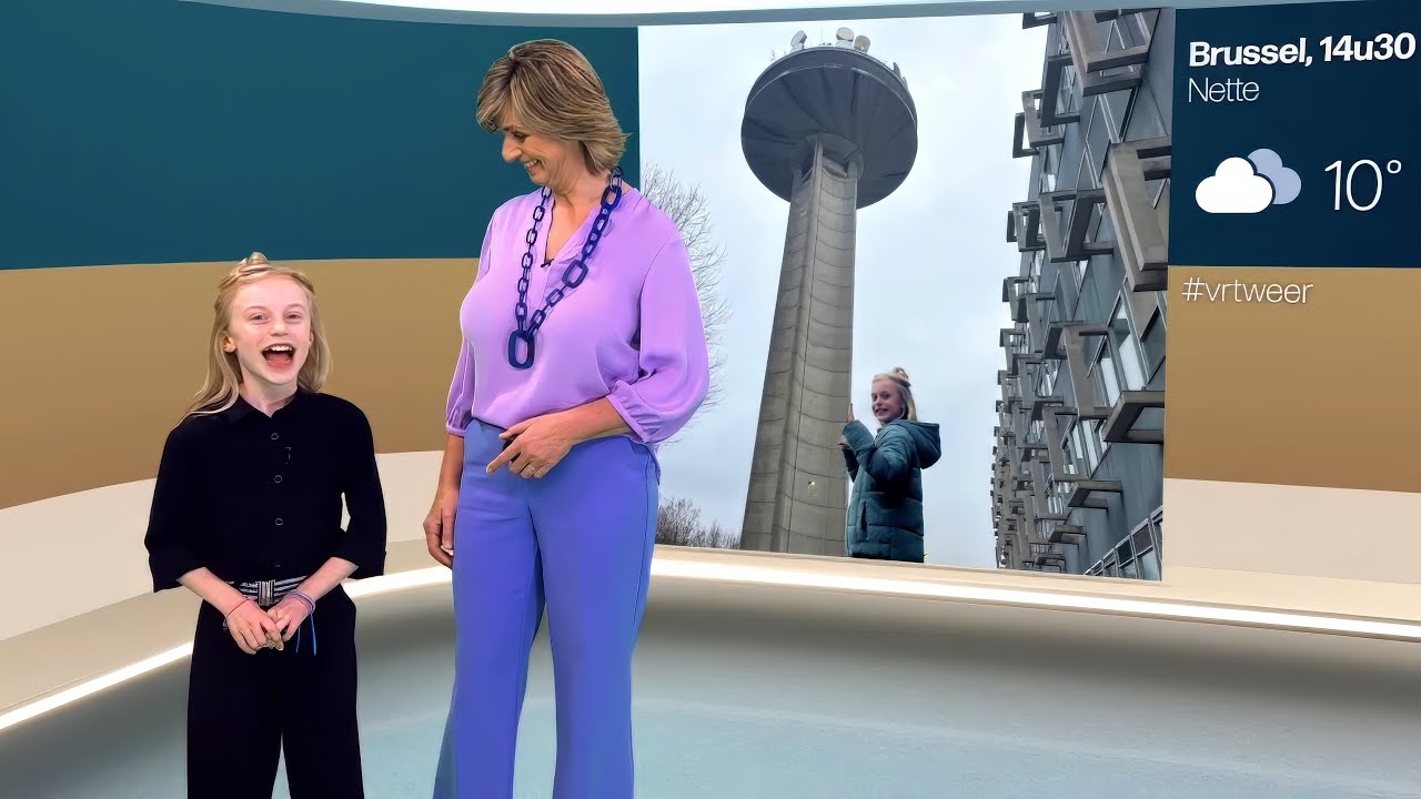 Weervrouw Sabine Hagedoren & Nette uit de Droomfabriek weerbericht zaterdag 3 februari 2024 op VRT 1