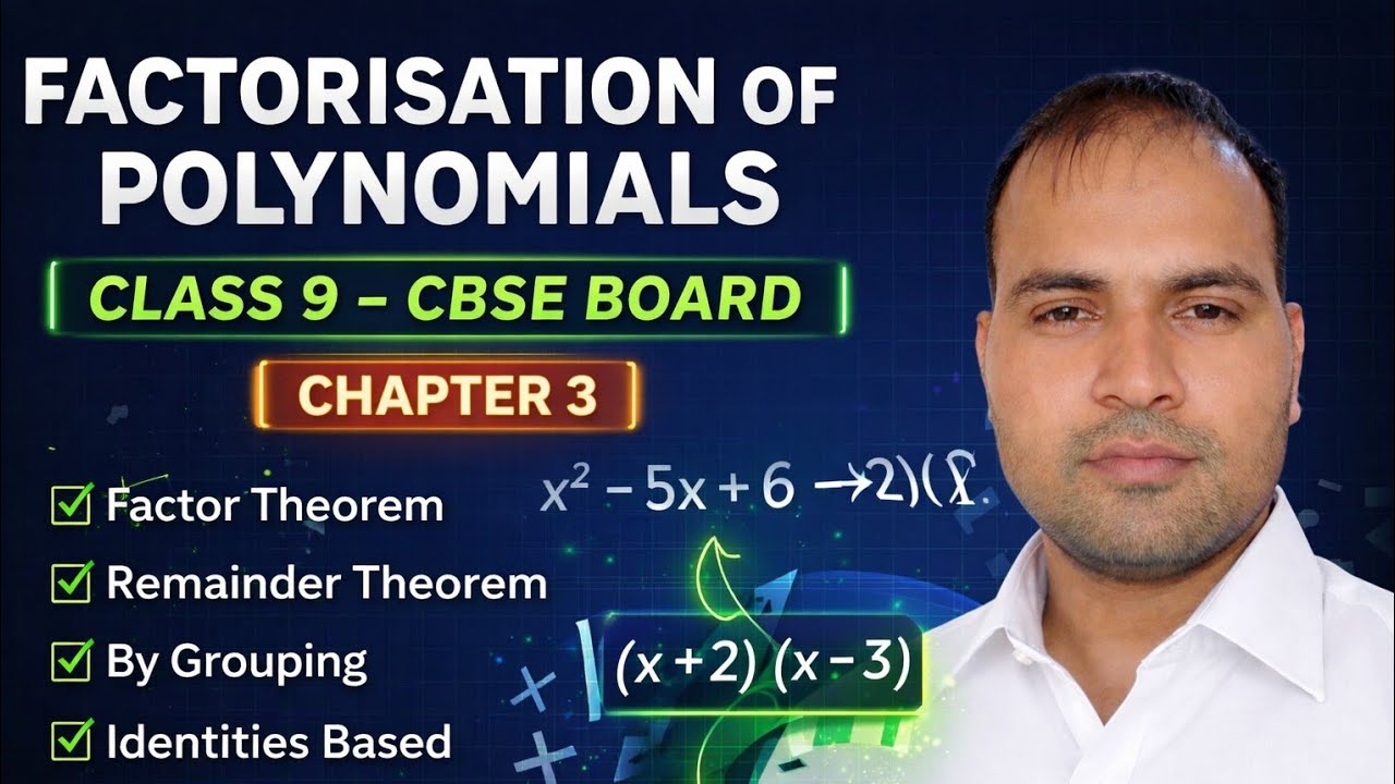 Factorisation of  polynomial // class 9th maths// R.S AGGARWAL// CBSE BOARD// Ravi Ranjan sir
