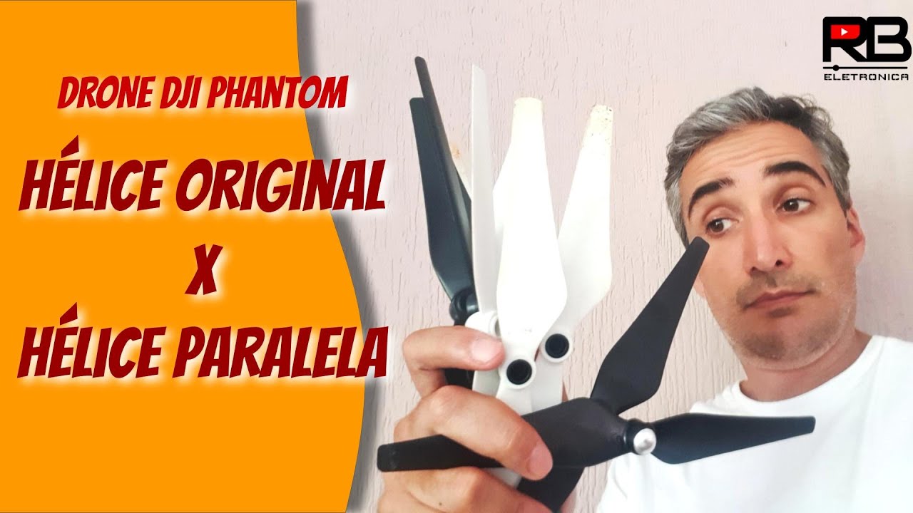 DJI Phantom: h&eacute;lices originais ou h&eacute;lices paralelas?