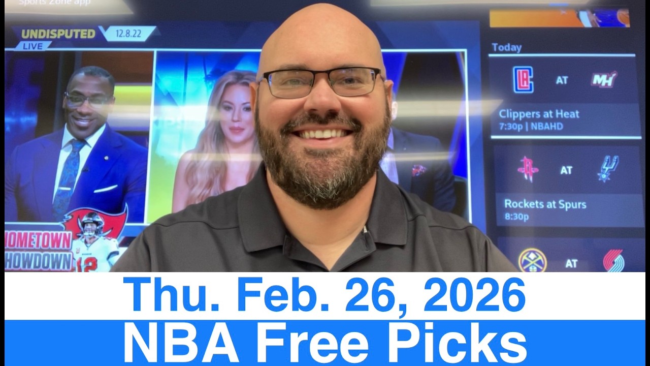 NBA Picks (2-26-26) Thursday Basketball Free Sports Betting Predictions - Today's Daily Plays & Odds
