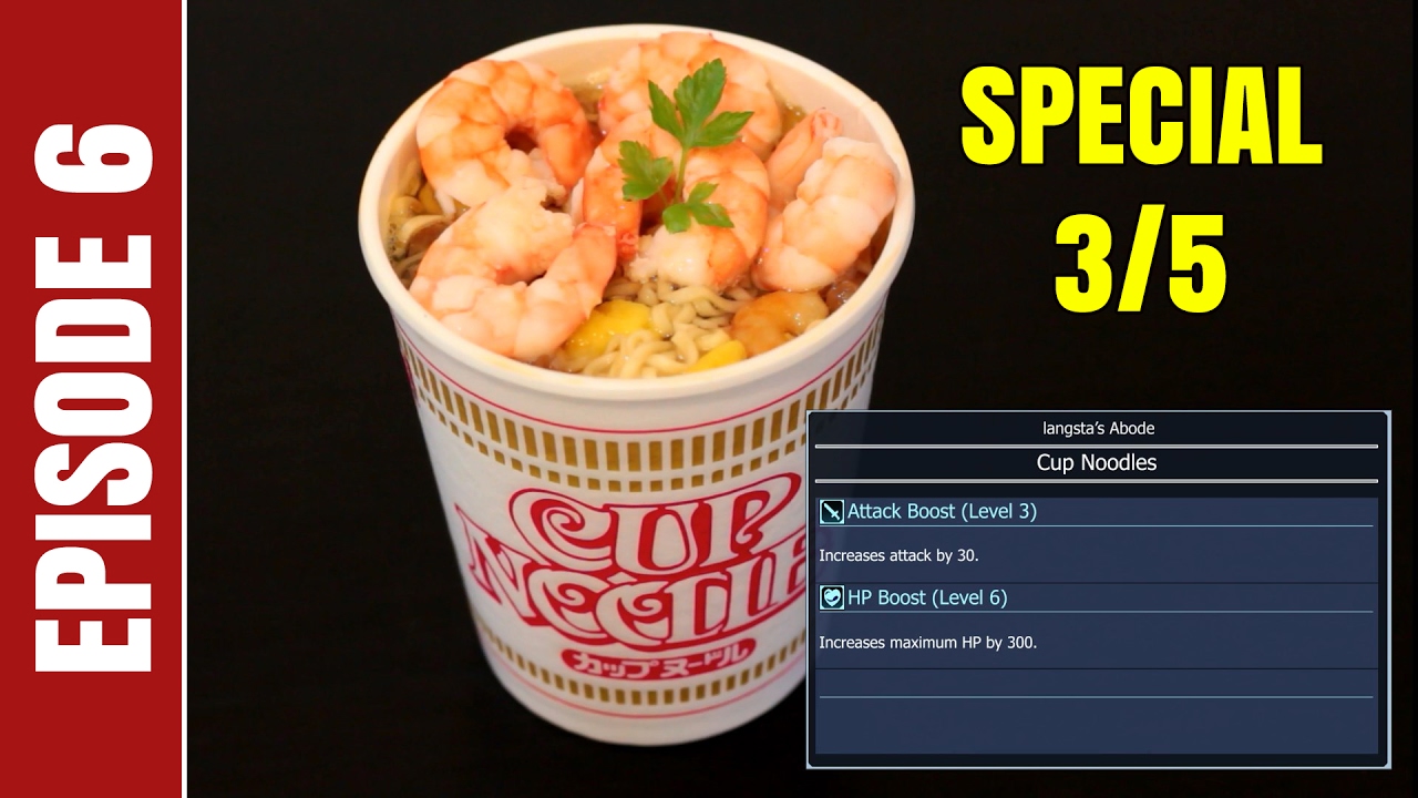 Cooking Final Fantasy XV Cup Noodles (Shrimp) Special Part 3/5
