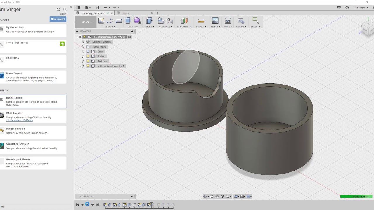 Введение в Fusion 360: переход с Inventor