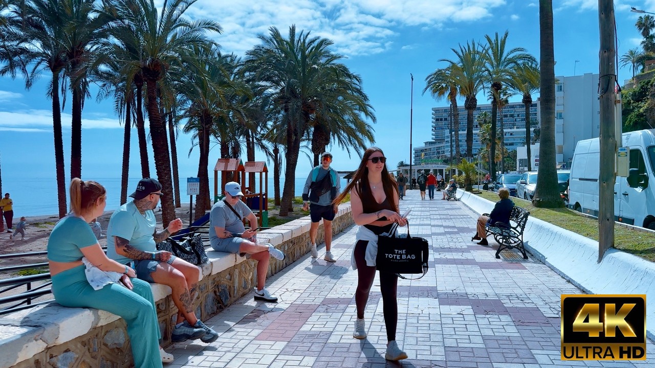 Torremolinos Beach Promenade Walk 🇪🇸 The Heart of Costa del Sol Beach Life [4K]