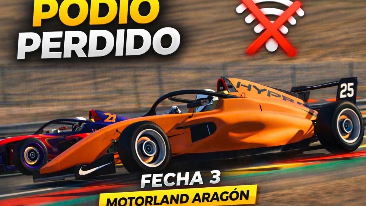 REMONTADA ÉPICA de P14 a P4… ¡Y SE ME CORTA INTERNET al FINAL! 😭 | F4 MotorLand Aragón