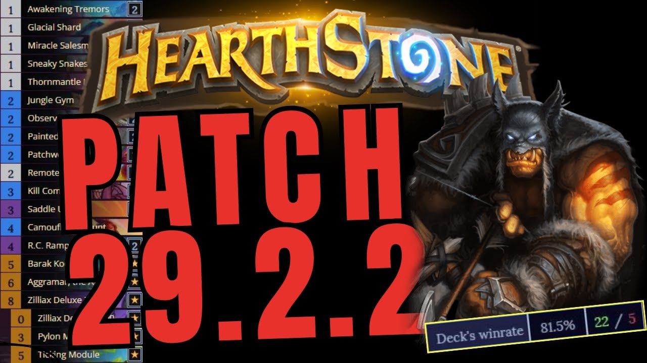 Hunter Deck with 81.5% Winrate??? Nerf! - Hearthstone: Whizbang&rsquo;s Workshop Patch 29.2.2