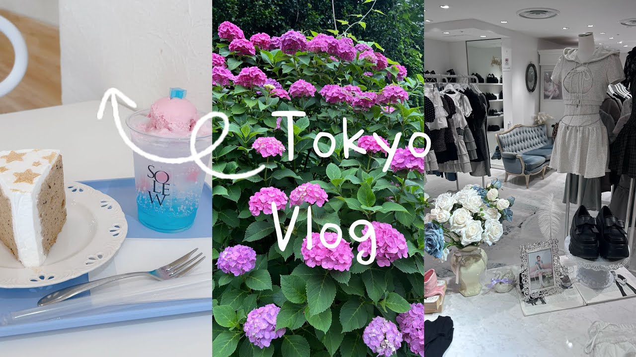 life in japan vlog: what i eat in a week/hydrangea/Japanese fashion shopping/korean cafes/summer