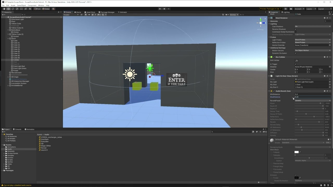 Unity - Audio Reverb Zone