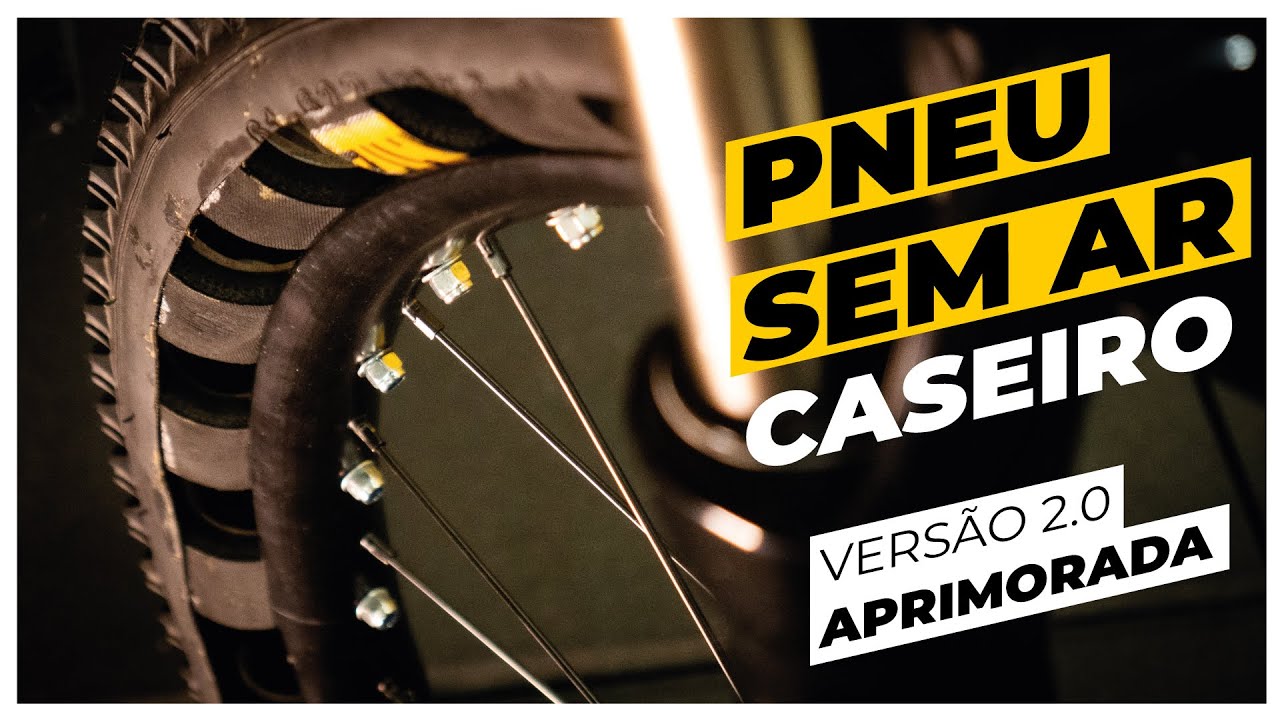 PARTE 2. Pneu SEM AR caseiro. O pneu que nunca fura funcionou dessa vez?. Pedaleria