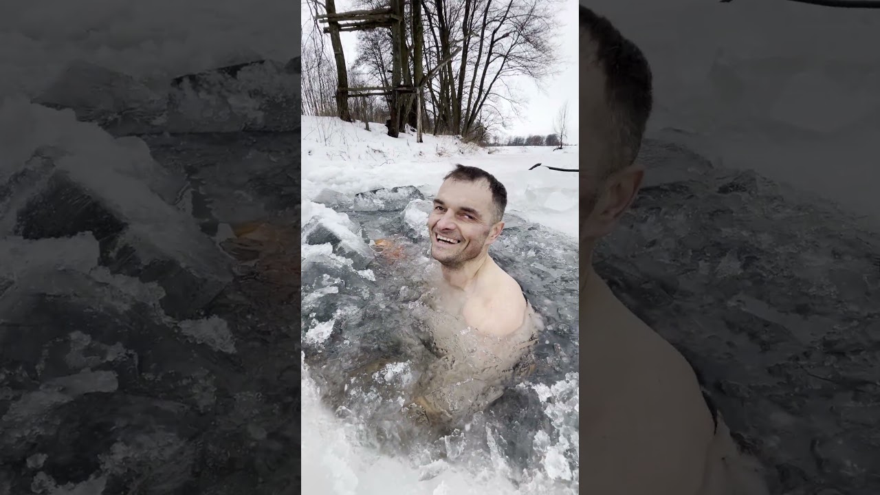 Ледовое побоище фейкового крестоносца на реке Птичь!  #swimming