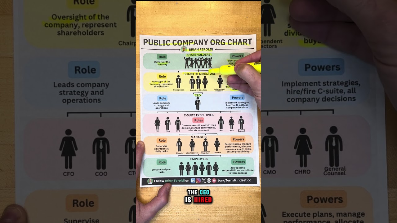 Public Company Org Chart Explained