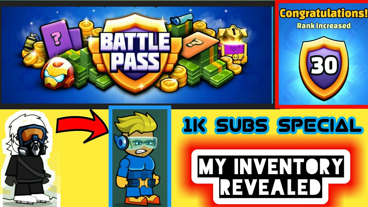 Mini Militia|Thank you for 1K subs❤|Battle pass max🔥|Inventory revealed|New Avatar|Immortal Warrior|