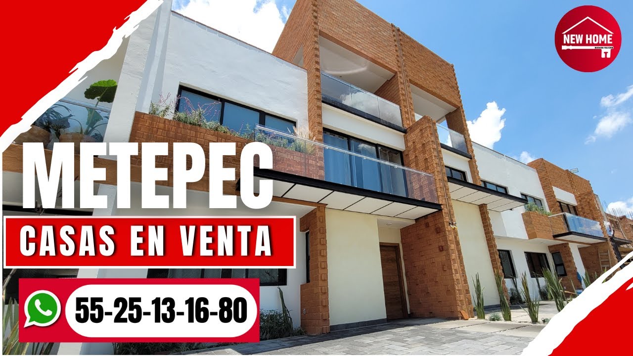 CASAS EN VENTA EN METEPEC CON 3 ó 4 RECAMARAS Y ROOF GARDEN DESDE $5,200,000