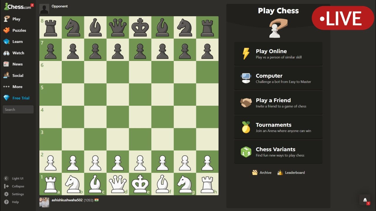 LIVE Chess gameplay l Nobody can beat me !