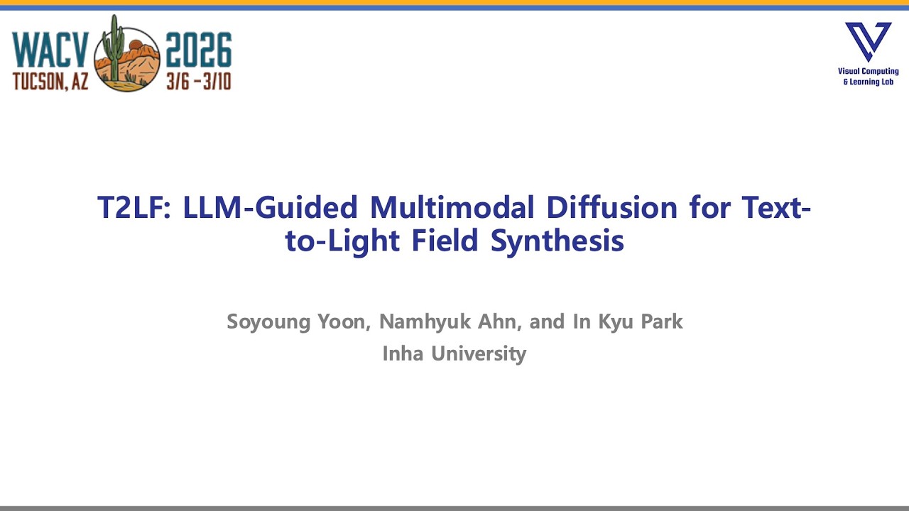 [WACV26] T2LF: LLM-Guided Multimodal Diffusion for Text-to-Light Field Synthesis