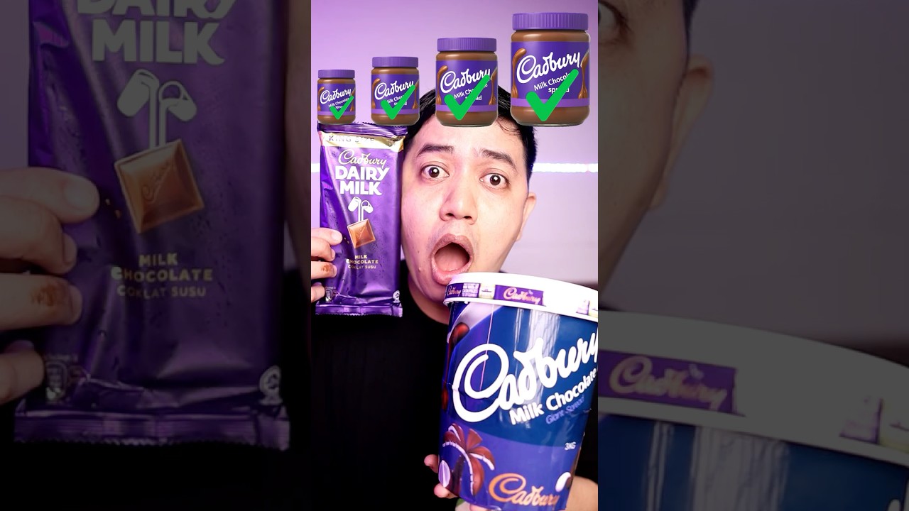 Small, Big, Giant Cadbury Spread!?😋 #cadburyspread #CadburyDairyMilk #Smallbiggiant