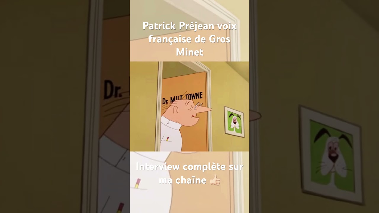 Interview compl&egrave;te sur la cha&icirc;ne. #patrickprejean #grosminet #doublagefrancais #vfenseries